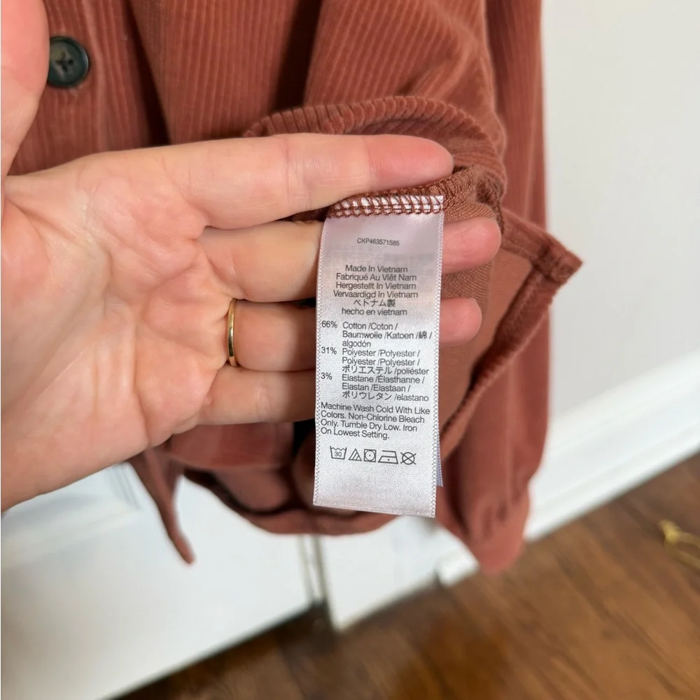 Madewell Rust Corduroy Button-Down Shirt - Picture 8 of 8